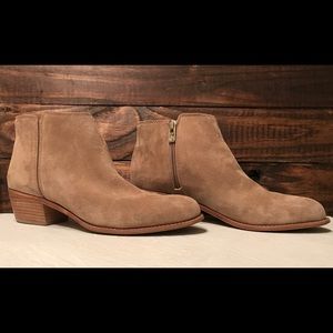 Antonio Melani Tan Suede Booties (genuine leather)
